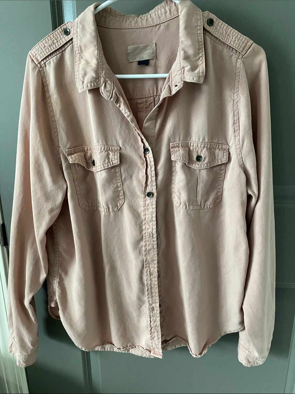 Universal Thread Pale Pink Button-Down Utility Shirt